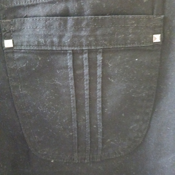 Black Haggar Denim Shorts with studs - Picture 4 of 8